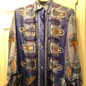 Classic Hermès silk blouse